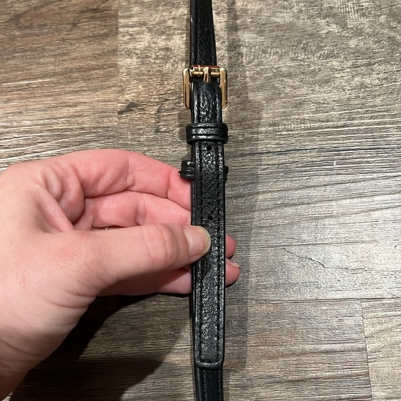 Michael Kors Black Small Half Dome Leather Crossbody - Picture 6 of 8